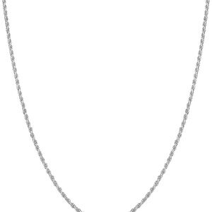 Silver Singapore Rope Chain Necklace